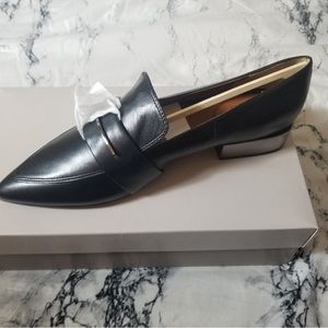 Franco Sarto Black Wynne Leather Loafers 9.5